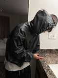 Color coated hooded jacket