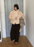 DIAGONAL BUTTON FUR JACKET