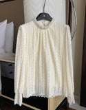 Loave Pearl Lace Brushed Blouse