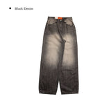 Jackie Tin Washing Wide Denim Pants