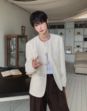 Shaki Tweed Round Jacket