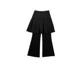 Inkku Midi Pleated Eyelet Skirt Pants