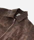 Matte Leather Bomber jacket