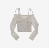 Pinia See-Through T-Shirt + Sleeveless Set