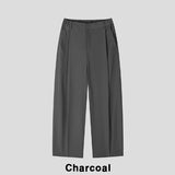 Coz pin tuck half banding wide slacks