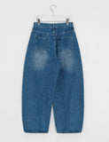 Tele Side Pintuck Wide Denim Pants