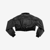 Viola cropped leather jacket