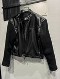 Deep Black Knit Suede Jacket