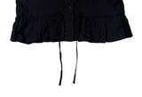 Ash Lace Waist Ribbon Strap Blouse
