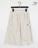Ct Side Snap Button Nylon Half-Length Bermuda Pants