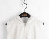Theon Pocket Pile Sleeveless Hood Vest Zip Up