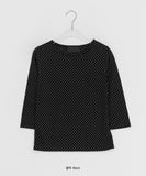 Ripe See-through Dot Three Quarter See-through Layered Tee