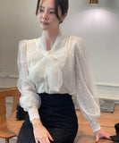 Mittel See-Through Pearl Tweed Long Skirt