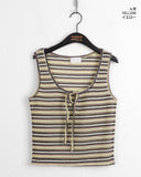 Titan hippie color matching striped vest sleeveless