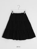 Hariki Stripe Banding Midi Skirt