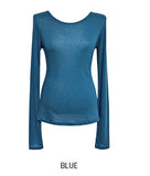 [U-BASIC] Deer see-through layered tencel long sleeves