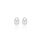 H Edition Silver Off-Drop Hoop Earrings