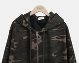 Zion Camo Two Way Semi-Crop Hood Zip-Up