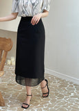 Jelena Chiffon Layered H-Line Skirt