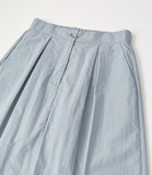 Whith Lining In Skirt Banding Rustling Nylon Pintuck Long Skirt