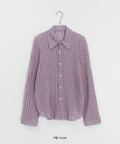 Bilte Summer Seersucker Check Long Sleeve Shirt