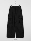 [unisex] Camoi nylon banding snap carpender cargo pants