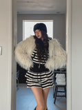 Pierre Stripe Set-up Two-Way Hood Zip-Up