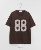 [Unisex] Clown Embroidered Number Short Sleeve Tee