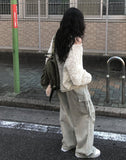 Spin Mongle Loose Fit Boucle Knit