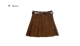Humi Corduroy Mini Pleated Skirt