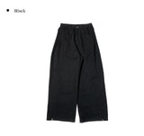 Glen Side Snap Wide Cotton Pants