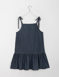 Kuyun Denim Strap Sleeveless One Piece