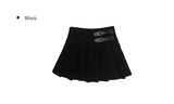 Olda Corduroy Buckle Mini Skirt