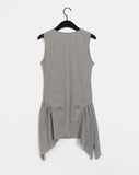 Beta shirring halter sleeveless one piece