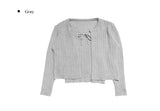 Cardi Rib Knit Tank Top Cardigan Set
