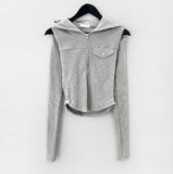 Hep Cutout Warmer Hooded Zip-Up