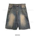 Over sand washing half denim