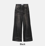 Barrier Cat Snap Bootcut Denim Pants