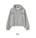 Ove Lettering Semi-Crop Hood Zip-Up
