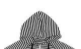 Board Stripe Color Matching Two-Way Hood Zip-Up