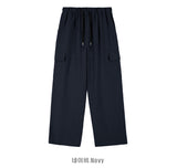 Linen Banding Cargo Wide Pants