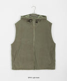 [unisex] Moel hood fleece zip-up vest