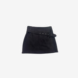 Wuin Suede Belt Skirt