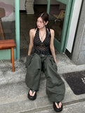 Even see-through dot halter sleeveless