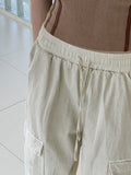Ond Pigment Pocket Banding Long Wide Cargo Pants