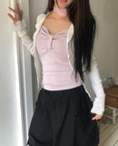 Penzo Ribbed Round Long Sleeve Cardigan