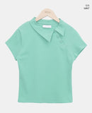 Bartin Pique Unbalanced Point Short Sleeve T-shirt