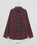 [Unisex] Gindoco Vintage Brushed Check Over Shirt