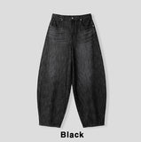 Woody Linen Balloon Denim Pants