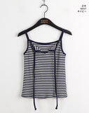 Zelot Stripe Dangara Ribbon Strap Sleeveless